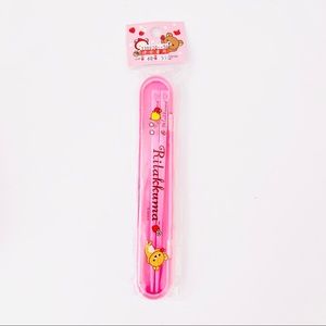 NEW Rilakkuma Kids Chopsticks + Case (E27)